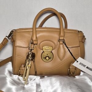 Steve Madden Tan Leather Satchel Bag